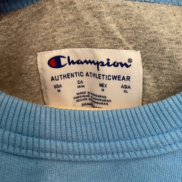 Champion Powerblend Fleece Crew Sweatshirt- Blue M - Picture 7 of 10